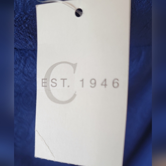 CATO Fashion Blue w/ Black floral botyom stretch  pencil skirt Size M. - Picture 4 of 5